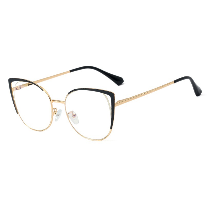 95728 nuevos hombres y mujeres de metal anti-Luz Azul gafas marco liso gafas artístico retro marco redondo miopía gafas al por mayor