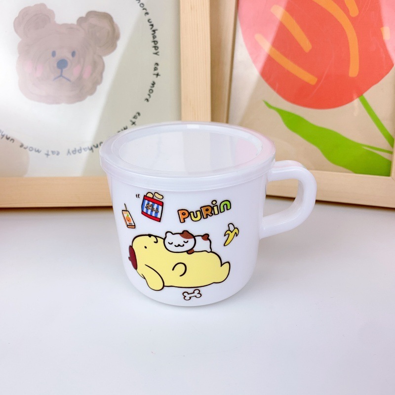 子供用ハンドルウォーターカップ幼稚園ドリンクカップステッチクロミ蓋付き漫画ミルクカップドリンクカップ|undefined