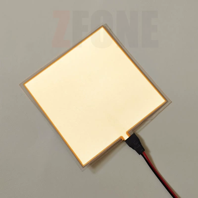 Cold light sheet, Sheet Battery Type Light Guide Plate - with-battery-box-5cm5cm-yellow