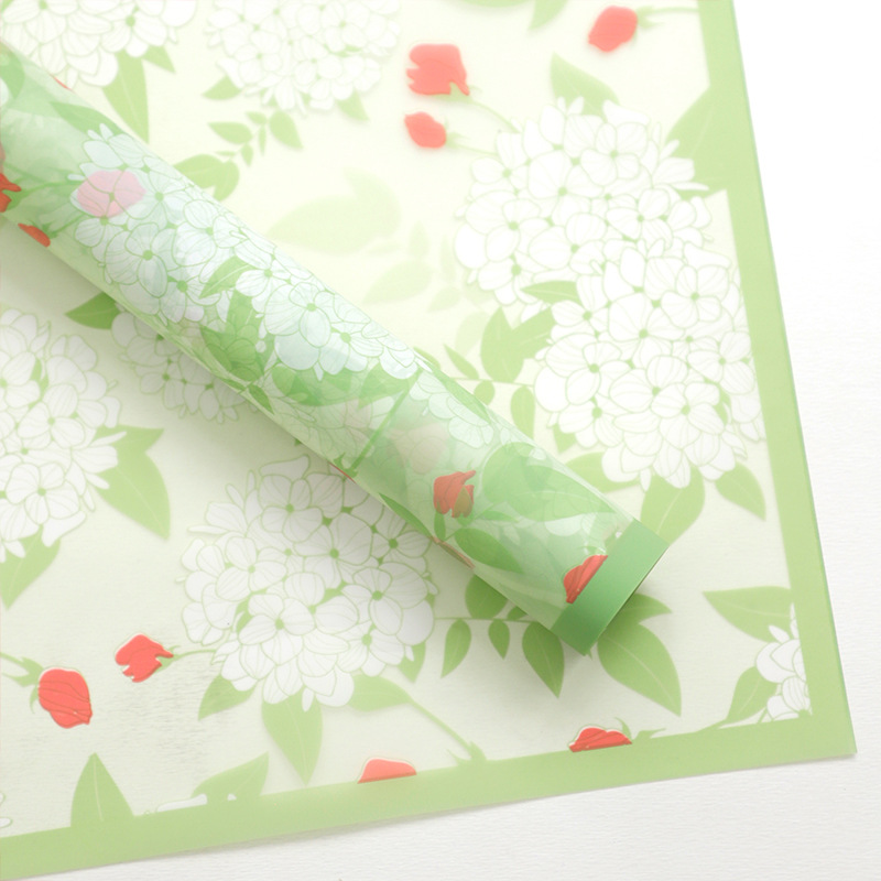 Huaxi hortenida bordes translúcidos papel de embalaje de flores comercio exterior transfronterizo ramo diy florista papel de embalaje de flores