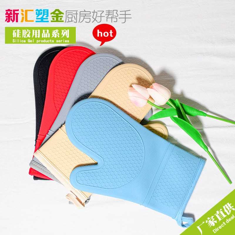 Сотовая хлопковая изоляция с защитой от ожогов, устойчивая к высоким температурам, микроволновая печь, выпечка, кухня, Многофункциональные кухонные силиконовые перчатки