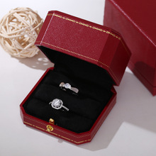 道具仿真假钻戒一对情侣结婚对戒活口可调节戒指求婚纱照礼仪式用