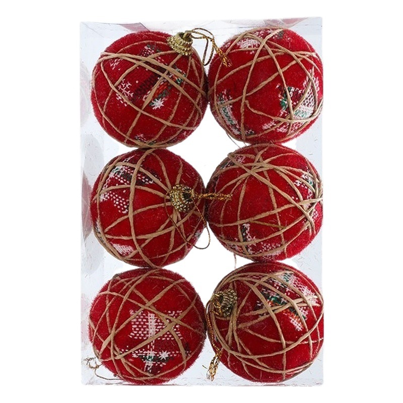 Transfronterizo de Hong Kong Heng Bola de espuma de Navidad línea de polvo pegajoso bola decorativa centro comercial escena diseño árbol de Navidad bola colgante