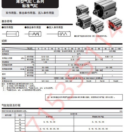 KOGANEI气缸 CDAS/CDA/CSA/CTA50/63/100*5/10/15/20/25/30/35-B