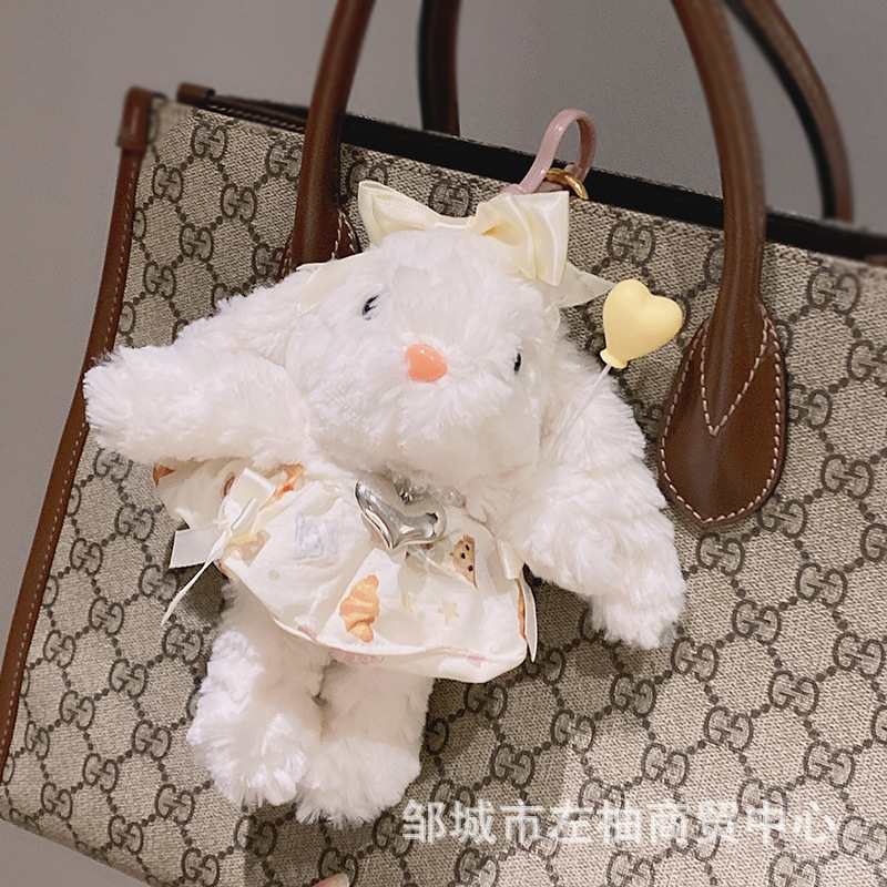 노란 나비 풍선 토끼 펜던트