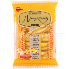 批发 日本进口波路梦布尔本露焙拉黄油味曲奇蛋卷饼干棒零食品52g