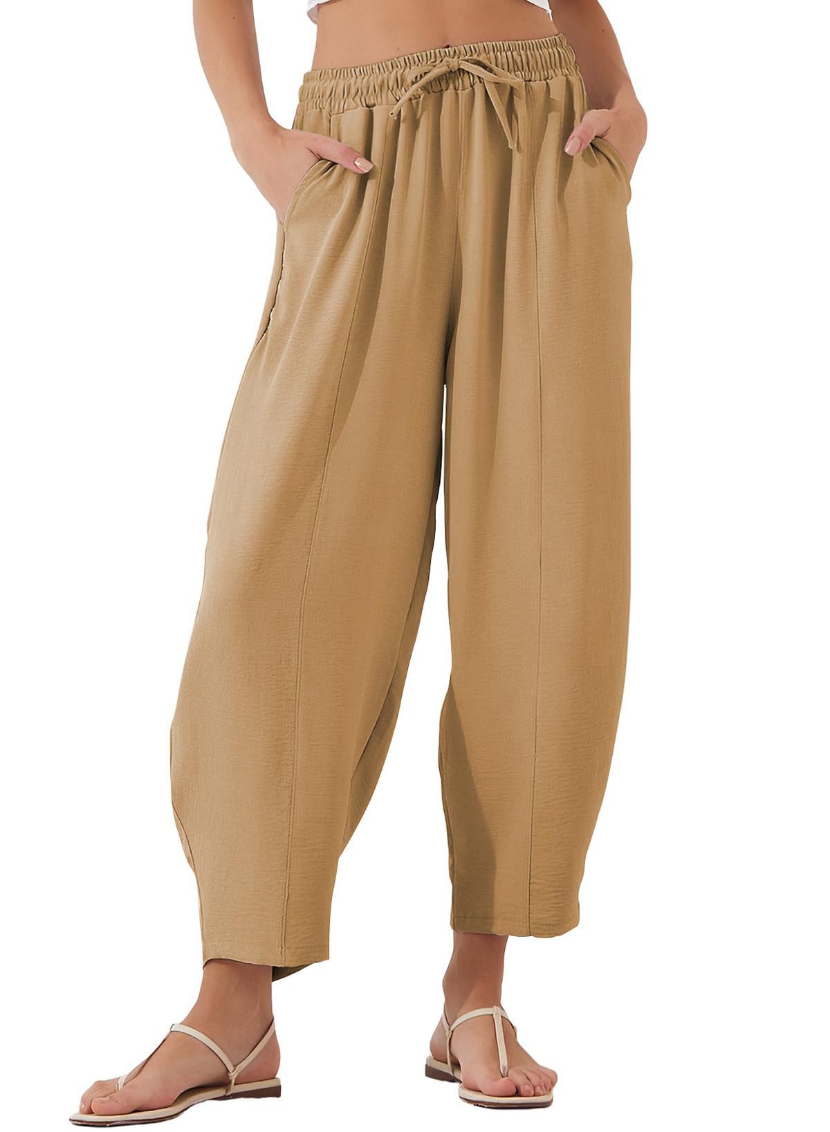 Spring Summer Pleated Women Pants Mid-waist Straight Pants Loose Casual Bloomers Causal Female Trousers Army Green Pants Women_voghion.com