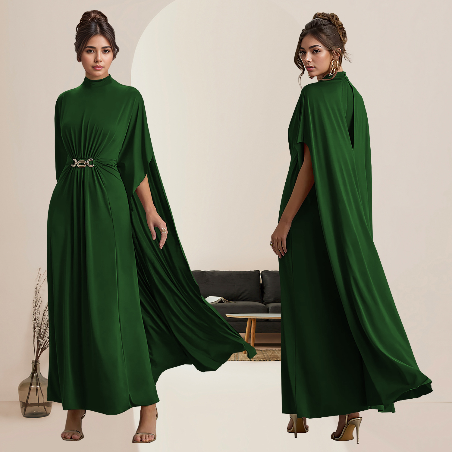 C7279 Aliexpress transfronterizo Amazon Europa y América moda moda de mujer temperamento alto vestido de fiesta image 5
