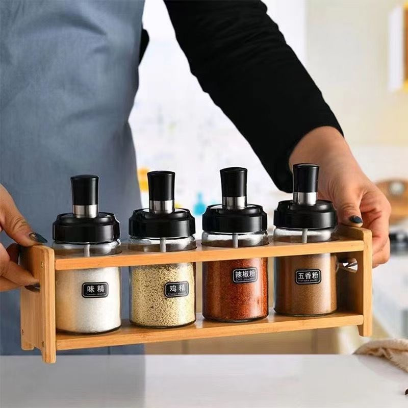 Bamboo kitchen storage rack seasoning rack multifunctional storage rack storage wood frame setting rack manufacturer