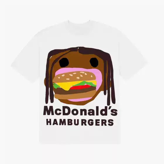 Travis Scott Burger and Fries Rap Hip Hop Streetwear T-Shirt