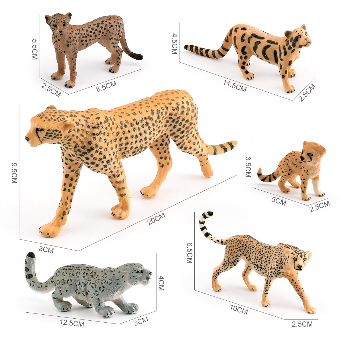 Transfronteriza simulación bosque animal Leopardo modelo guepardo nube leopardo Leopardo de la nieve leopardo indio Aiye Leopard escritorio decoración adornos