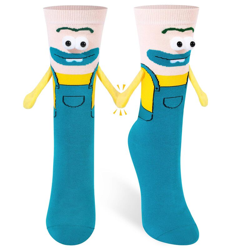 Customized Minions Big-Eyed Mid-Calf Socks, Funny and Interesting Socks, Magnetic Hand-Holding Socks, Magnetic Socks, 3D Cute Customized Minions Big-Eyed Mid-Calf Socks, Funny and Interesting Socks, Magnetic Hand-Holding Socks, Magnetic Socks, 3D Cute