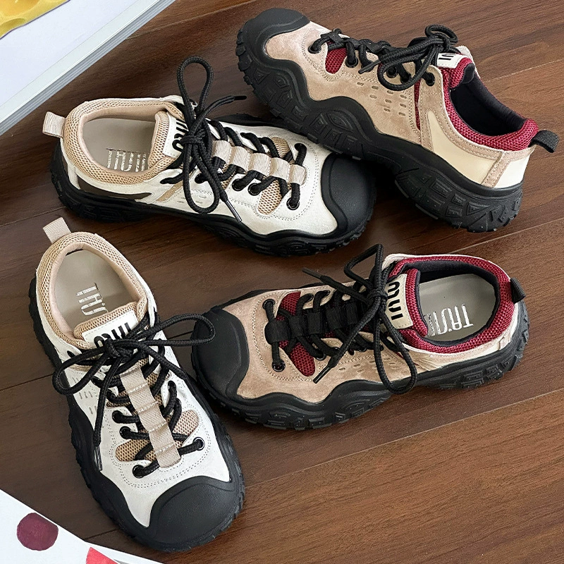 Виноградная мама studiole уродливый цвет шнуровка на открытом воздухе походы повседневная мода спортивная обувь женская новая