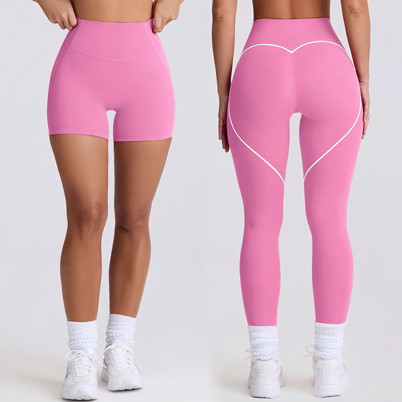 Cross-Border Peach Butt Seamless Tummy Control Tight Yoga Pants for Women, Suitable for Outdoor Running, Quick-Dry Fitness Shorts, Three-Point Shorts Cross-Border Peach Butt Seamless Tummy Control Tight Yoga Pants for Women, Suitable for Outdoor Running, Quick-Dry Fitness Shorts, Three-Point Shorts