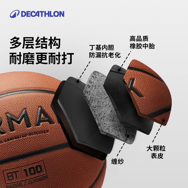 ♔ Basketball Size 5 and 7 for Children, Teenagers, and Adults, Pu Training and Competition Ball Iv