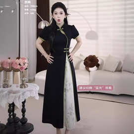 知江南感时尚夏季设计新中式旗袍连衣裙