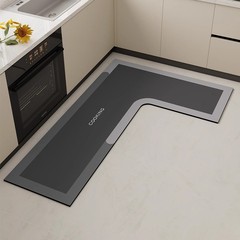 高級感モランディ色キッチンフロアマット珪藻泥吸水クッションl形吸油滑り止め汚れ防止カーペット卸売り