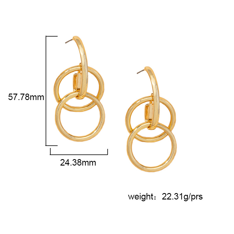 New Fashion Exaggerated Geometric Circle Earrings display picture 1