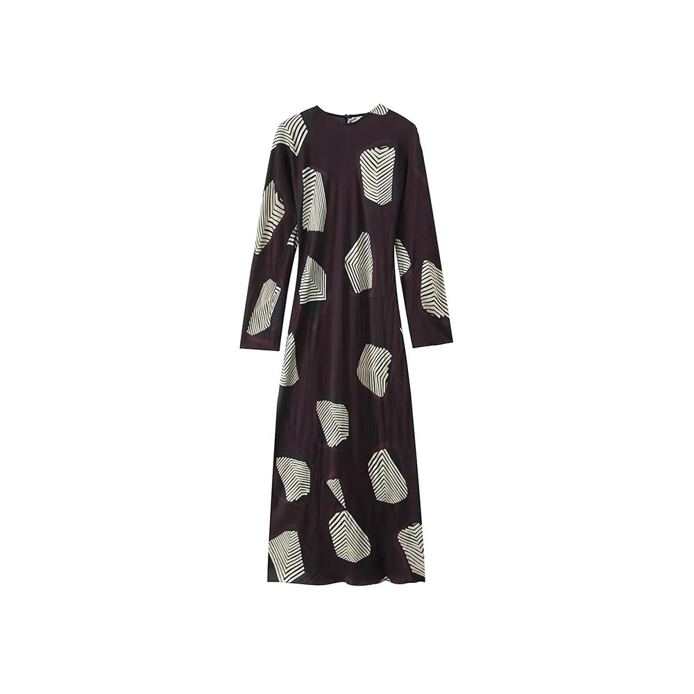 ZADATA Winter retro long long-sleeve with a round collar