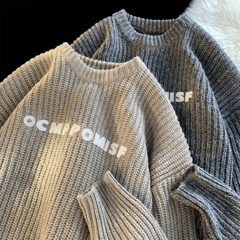Thick Wool Knitwear Men's Winter Soft Waxy Style Thickeneded Trendy Brand Inner Knitwear Autumn and Winter Style Lazy High-End Jacket