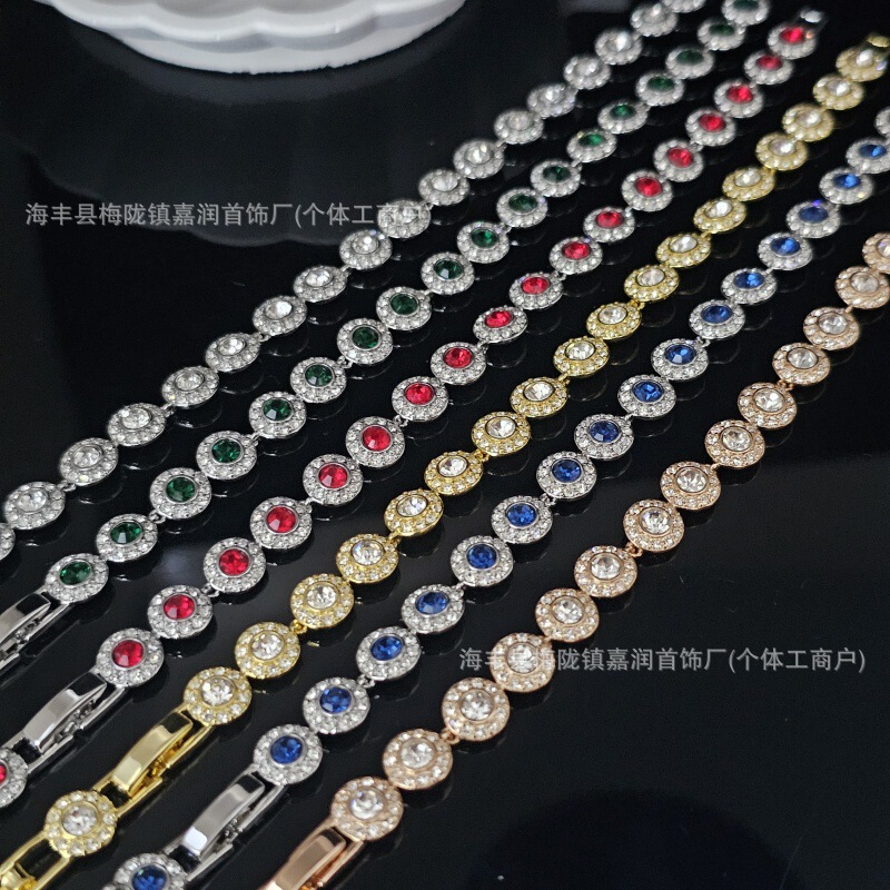 Shijia ANGELIC dazzling charm full of diamond buttons high version crystal bracelet bracelet light luxury cross-border accessories Shijia ANGELIC dazzling charm full of diamond buttons high version crystal bracelet bracelet light luxury cross-border accessories