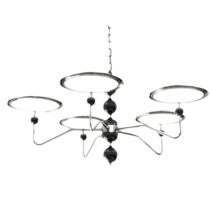 Lámpara de la sala de estar 2025 nuevo disco volador de órbita de estrellas estilo retrógrado francés iluminación principal de la atmósfera del restaurante medieval