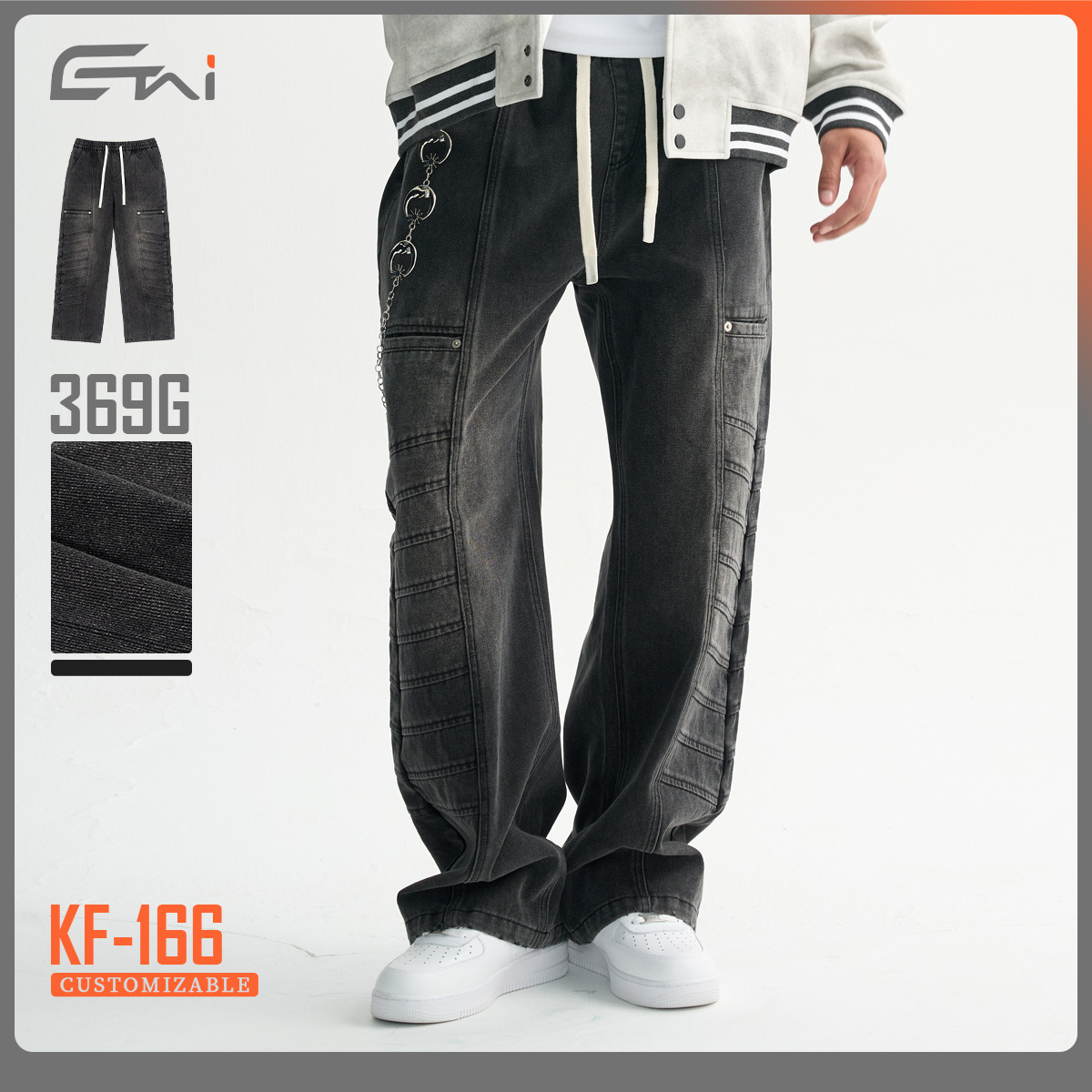 ETAI Hombre| Alta calidad pesada de algodón jeans retro marca de moda hombre empalme hacer pantalones casuales de hombre viejo