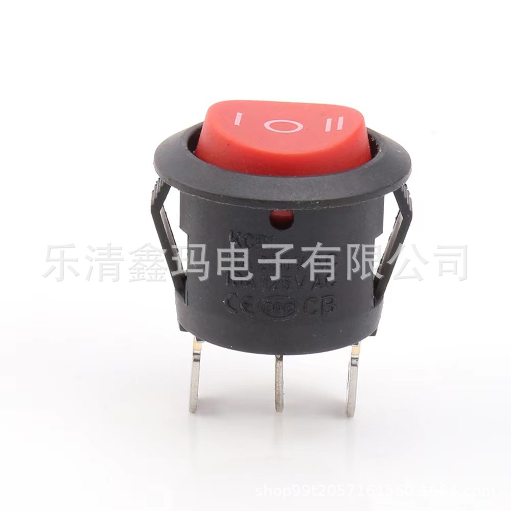 开孔20MM全圆实心2档2脚 盖子红色 T125