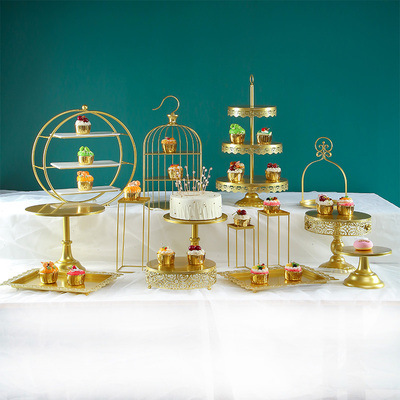De estilo europeo de la boda decoración de mesa de postre decoración de la tarde té merienda placa bandeja de la torta soporte de exhibición de la Mesa de descanso de té