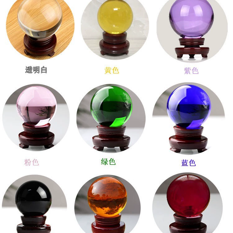 Цвет прозрачный хрустальный шар твердое стекло K9 шар украшения дома подарки оптом