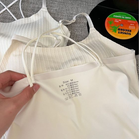 Striped Skinny Base Camisole Twist Explosive Folded Belt Chest Pad Outer Wear Base Beauty Back Camisole Women