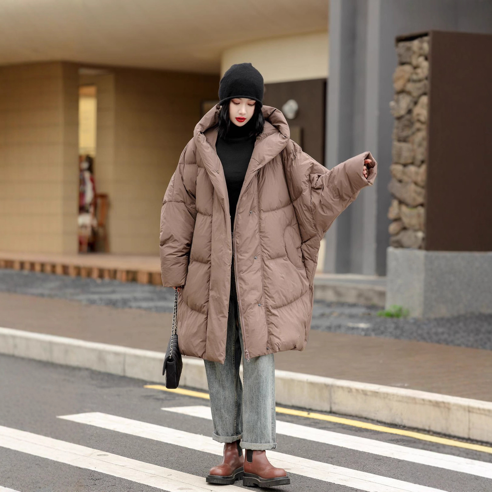 Plus Size down Jacket for Women 2025 Winter New White Duck down Fat mm Thickeneded Warm Mid-Length Over-The-Knee Warm Jacket