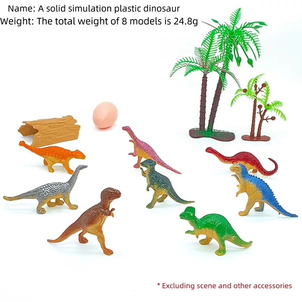 Cross-Border 48 2-Inch 5-7cm Mini Dinosaur Solid Plastic Artificial Dinosaur Archaeological Model Toys Wholesale
