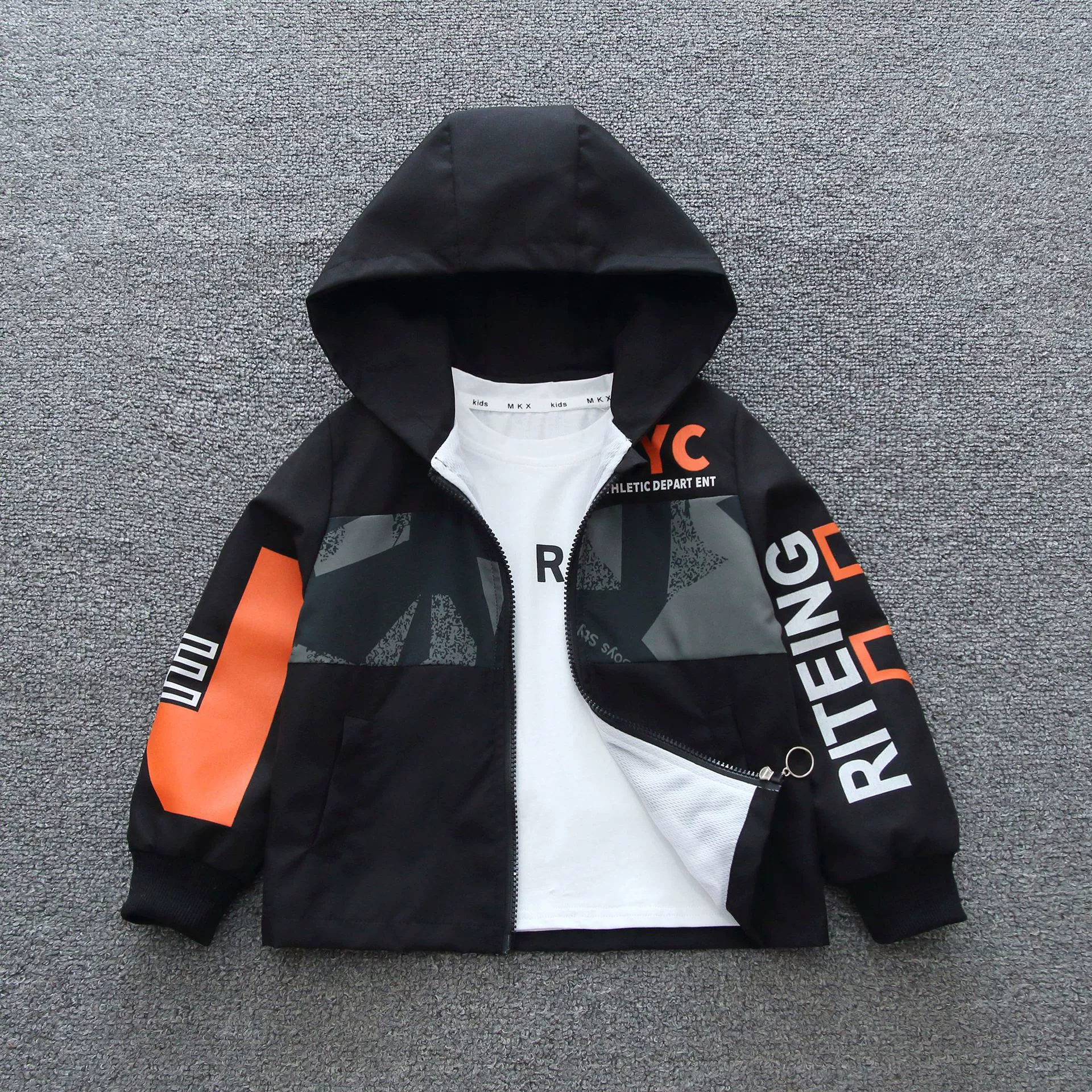 Детская одежда Весенний и Осенний мальчик с капюшоном ветровка куртка куртка