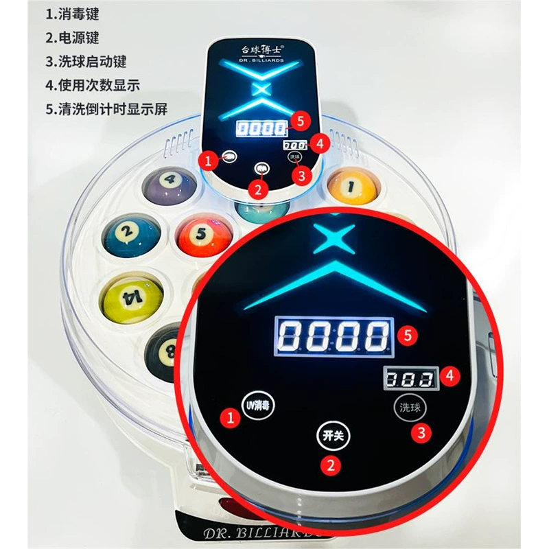Бильярдная стиральная машина китайского стиля Black Eight Balls Wool Rolling Circle Maintenance Cleaning Machine British Snooker