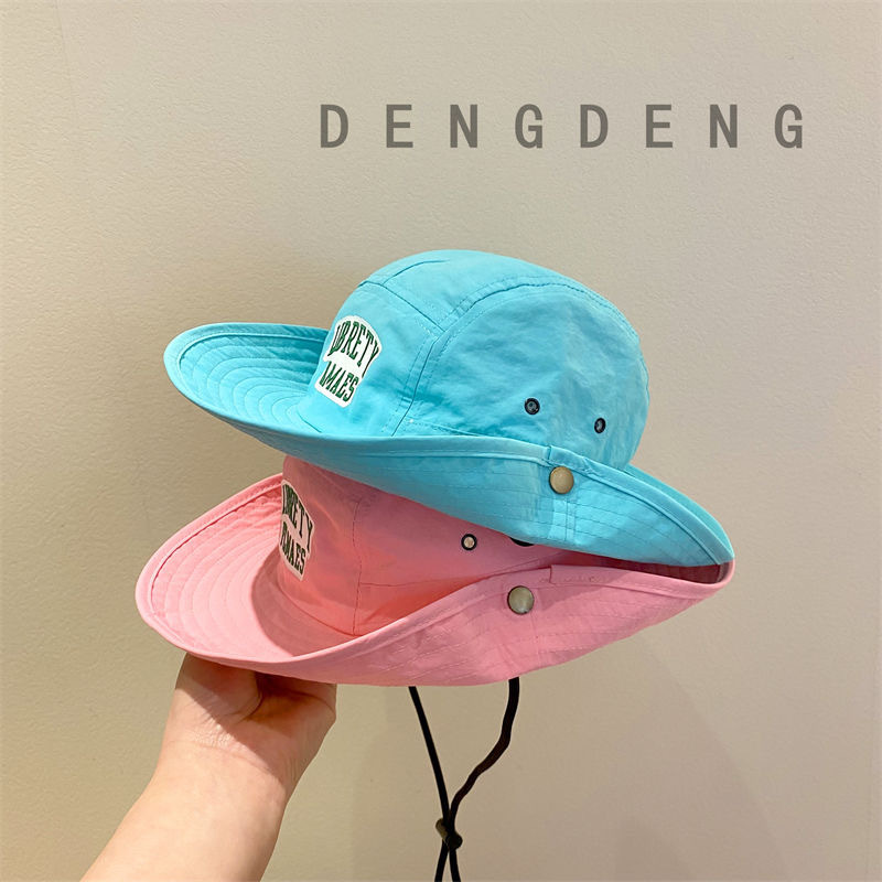 Sombreros de brilla grande para niños primavera y otoño 2025 niñas sombreros de pescador bebé sombreros de sol para niños sombreros de sol de verano