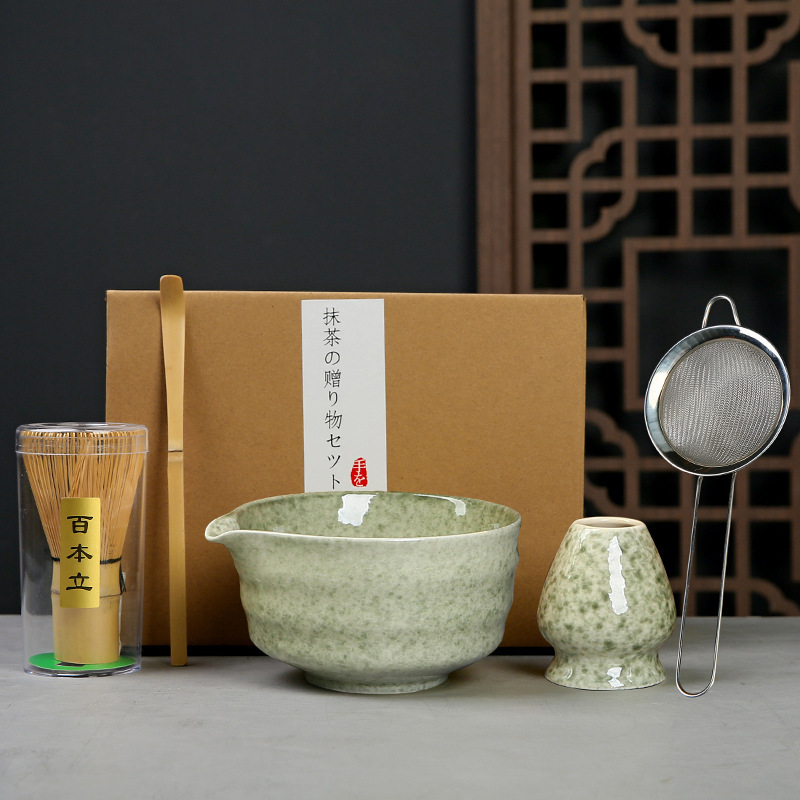 茶筅日式百本立抹茶刷打抹茶工具茶筅立宋代点茶具礼盒套装抹茶碗