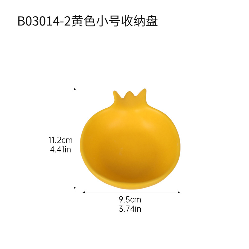 Creativa granada de cerámica placas de joyería collares pendientes bandeja de almacenamiento puerta de entrada llaves de almacenamiento adornos de la sala de tocador