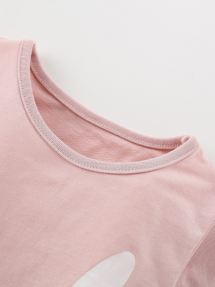 Camiseta de niña malwee transfronteriza otoño e invierno nuevo estilo europeo y americano niños pequeños y medianos cuello redondo camisa de manga larga camisa de fondo para niños
