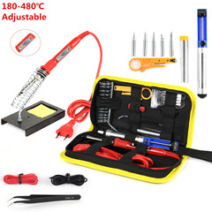 80W Digital Large Power Temperature Control Soldering Iron Set Constant Temperature Hot Air Gun Tool Kit Soldering Tools 936h-15