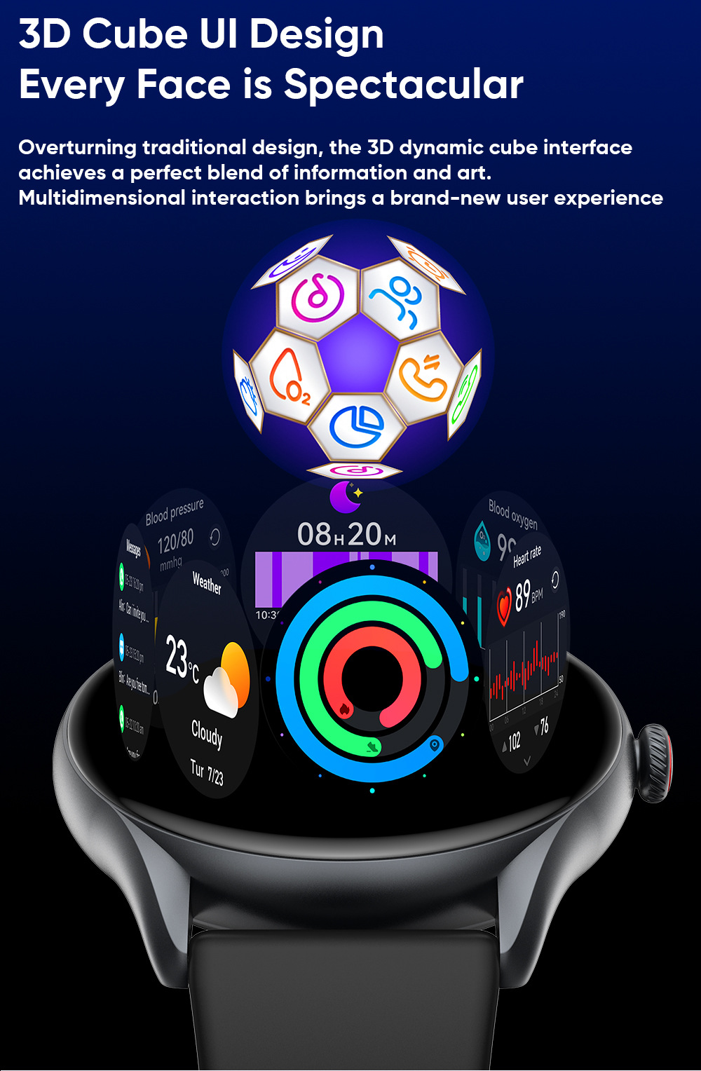 Montre connectée avec cardiofréquencemètre et assistant vocal_voghion.com