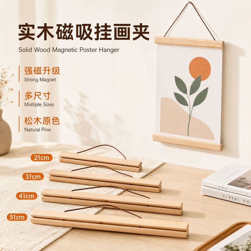 Magnetic Hanging Picture Frame for Calligraphy Works, Art Frames, Calendar-Style Posters, Children's Paintings, A-Frame Photo Frames, and Spring Festival Decorations