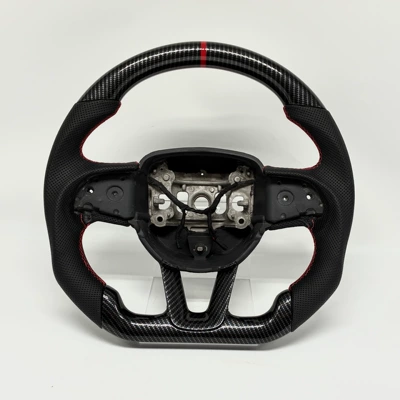 Suitable for Dodge 15-24 Challenger Hellcat Sports Upgrade Modified Water Transfer Carbon Fiber Steering Wheel