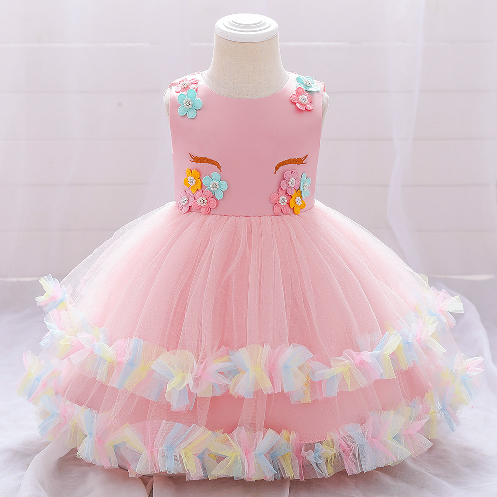 Amazon falda transfronteriza suministro nuevo vestido de las niñas vestido de Festival Unicornio ropa de los niños vestido de los niños