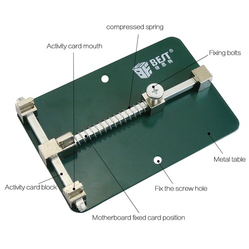 Bester PCB Mounting Bracket Electronic Mainboard Repair Tool Green Repair Clamping Platform 001
