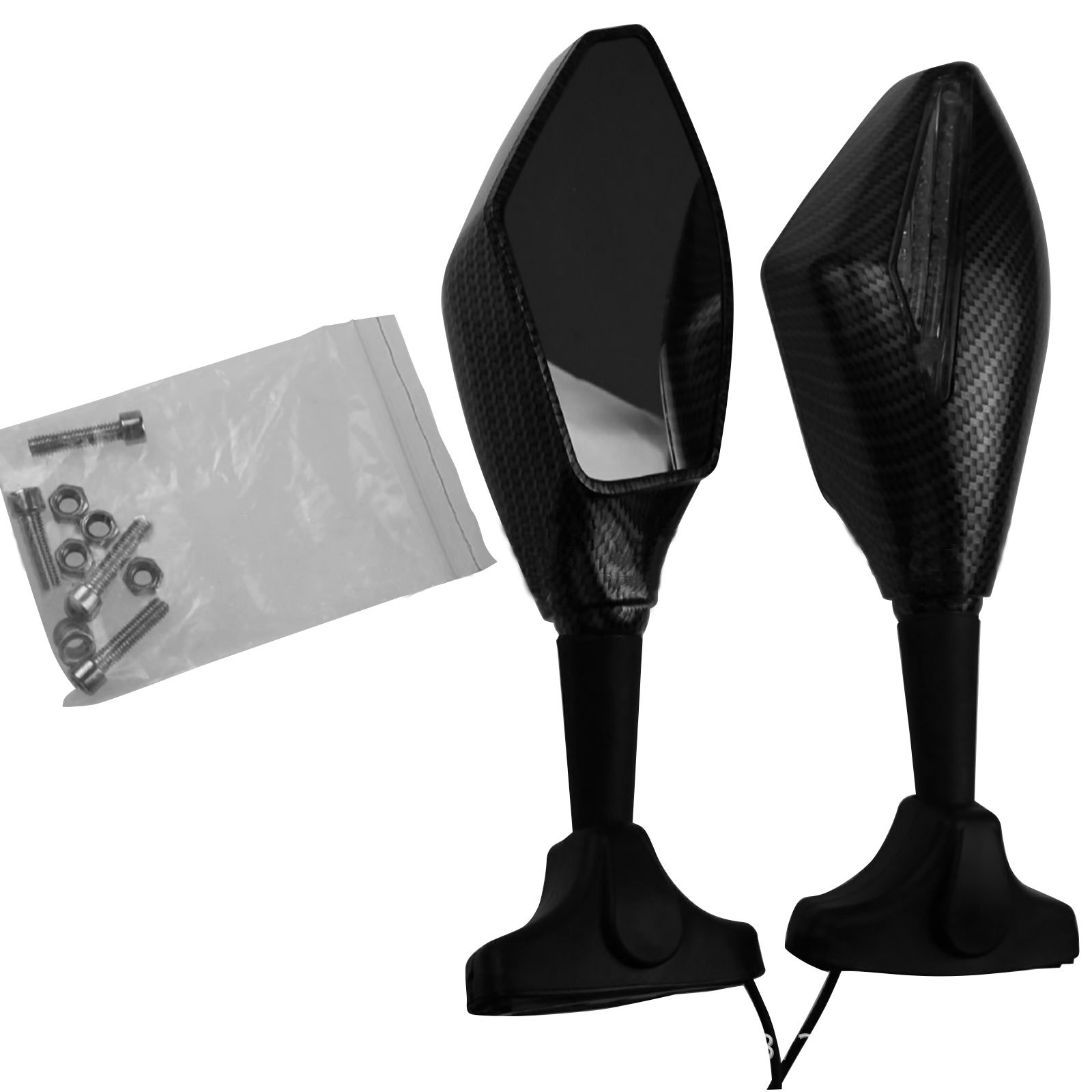 Motorcycle Reflector Mirror Universal Bajaj/Kawasaki Dominar 400 Sports Car Rearview Mirror Reversing Mirror