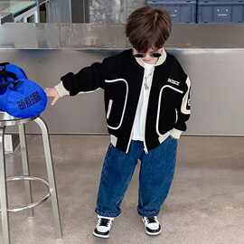 男童百搭外套2025新款洋气儿童秋装小男孩中小童棒球服春秋上衣潮