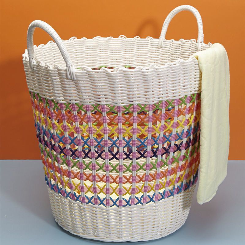 Light Luxury Dirty Clothes Storage Basket Laundry Basket Rattan Blue Box for Clothes and Toys Household Internet Celebrity Model Yichang Lei