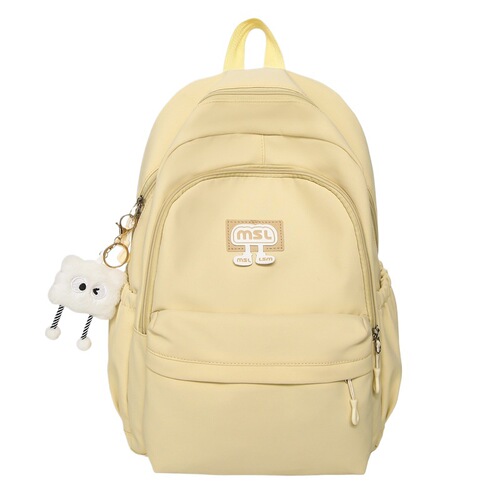Korean Instagram-style women's university student minimalist versatile large-capacity double shoulder bag casual middle and high school backpack trendy
