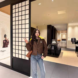 mm 羽绒服黄咖拼色羽绒服女25秋冬9月填充饱满国标90白鸭绒羽绒服